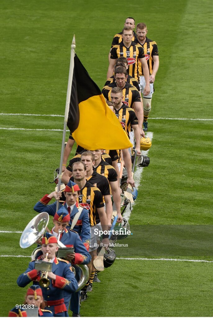 7 September 2014; The Kilkenny team parade behind the Artane School of Music Band. GAA Hurling All Ireland Senior Championship Final, Kilkenny v Tipperary. Croke Park, Dublin. Picture credit: Ray McManus