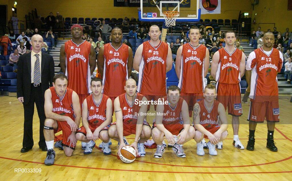 28 January 2007; The Abrakebabra Tigers team. Men's Superleague National Cup Final, Abrakebabra Tigers, Tralee, Co. Kerry v UCC Demons, Cork, National Basketball Arena, Tallaght, Dublin. Picture credit: Brendan Moran / SPORTSFILE
