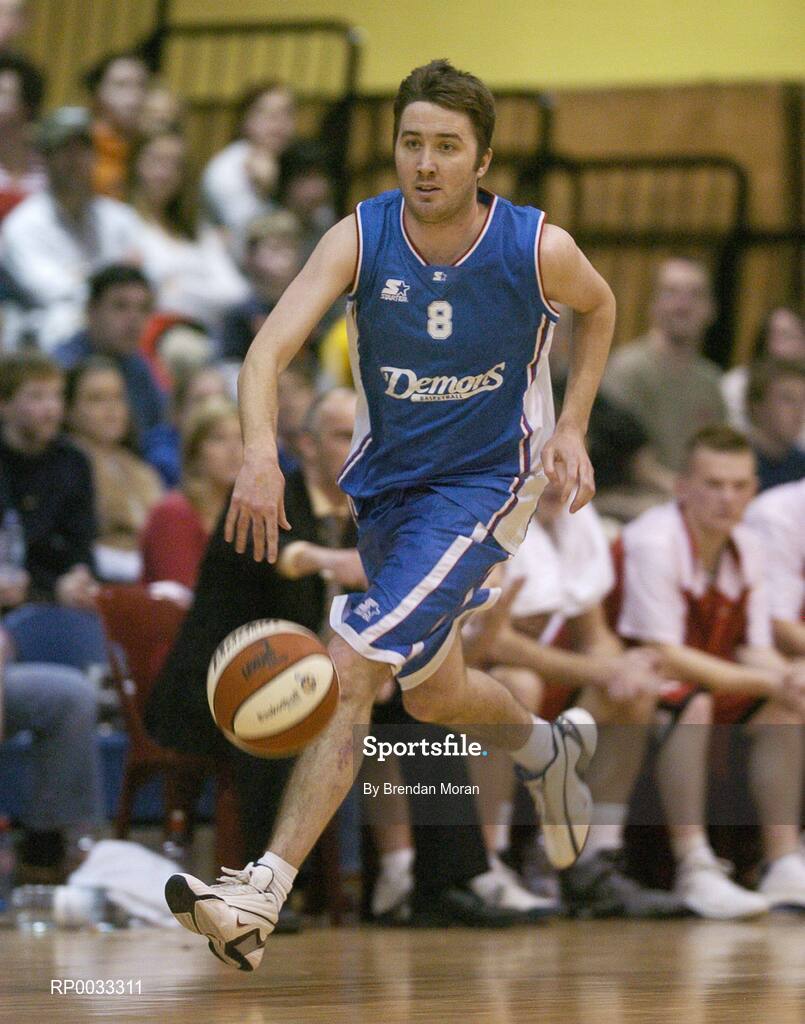 28 January 2007; Shane Coughlan, UCC Demons, in action during the game. Men's Superleague National Cup Final, Abrakebabra Tigers, Tralee, Co. Kerry v UCC Demons, Cork, National Basketball Arena, Tallaght, Dublin. Picture credit: Brendan Moran / SPORTSFILE