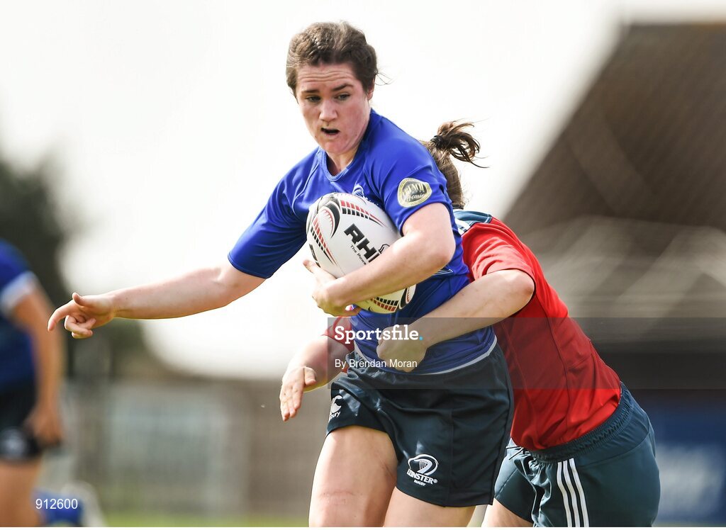 13 September 2014; Jennie Finlay, Leinster, is tackled by Ciara Griffin, Munster. Women’s Senior Interprovincial, Leinster v Munster, Ashbourne RFC, Ashbourne, Co. Meath. Picture credit: Brendan Moran / SPORTSFILE