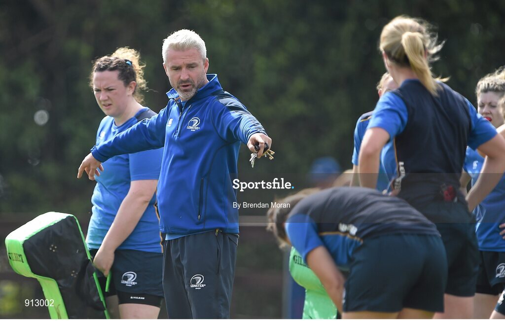 13 September 2014; Leinster head coach Rob Forbes. Women’s Senior Interprovincial, Leinster v Munster, Ashbourne RFC, Ashbourne, Co. Meath. Picture credit: Brendan Moran / SPORTSFILE