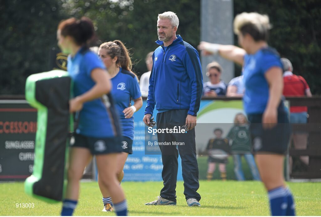 13 September 2014; Leinster head coach Rob Forbes. Women’s Senior Interprovincial, Leinster v Munster, Ashbourne RFC, Ashbourne, Co. Meath. Picture credit: Brendan Moran / SPORTSFILE