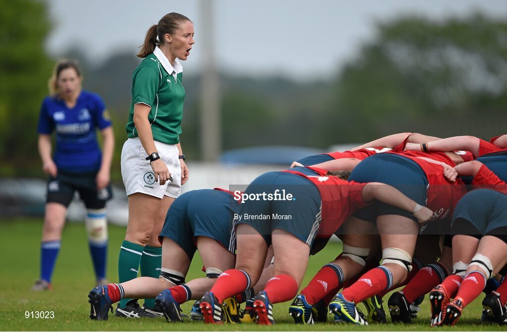 13 September 2014; Helen O'Brien, Referee. Women’s Senior Interprovincial, Leinster v Munster, Ashbourne RFC, Ashbourne, Co. Meath. Picture credit: Brendan Moran / SPORTSFILE