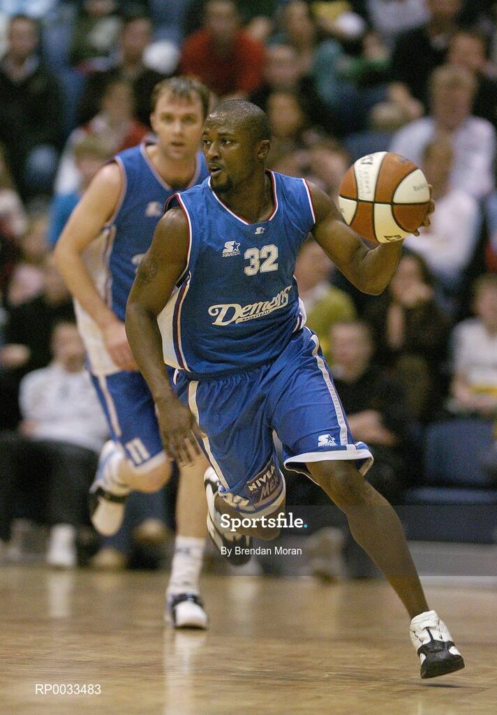28 January 2007; LaShon Sheffield, UCC Demons. Men's Superleague National Cup Final, Abrakebabra Tigers, Tralee, Co. Kerry v UCC Demons, Cork, National Basketball Arena, Tallaght, Dublin. Picture credit: Brendan Moran / SPORTSFILE