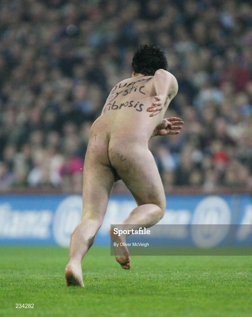 3 February 2007; A streaker on the pitch. Allianz NFL Division 1A, Dublin v Tyrone, Croke Park, Dublin. Picture credit: Oliver McVeigh / SPORTSFILE