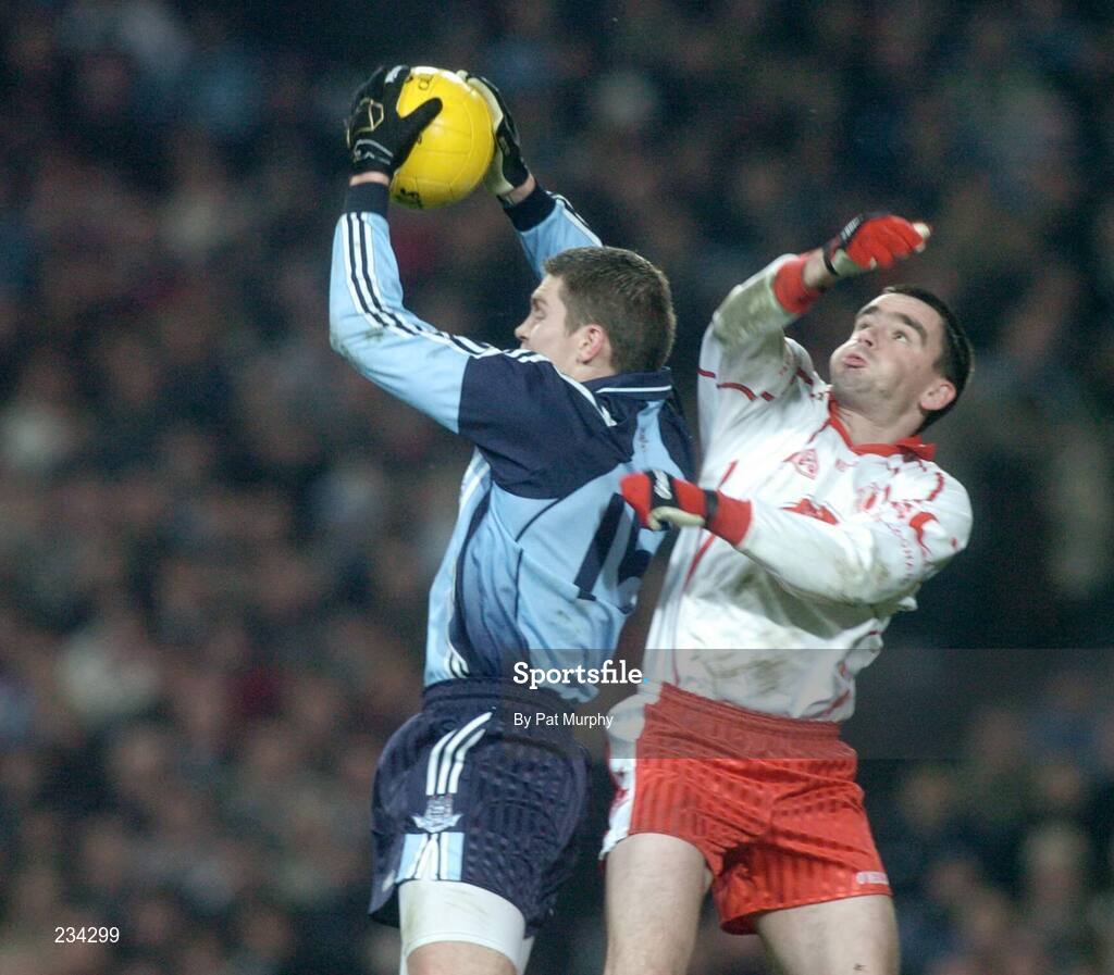 3 February 2007; Conal Keaney, Dublin, in action against Ryan McMenamin, Tyrone. Allianz NFL Division 1A, Dublin v Tyrone, Croke Park, Dublin. Picture credit: Pat Murphy / SPORTSFILE