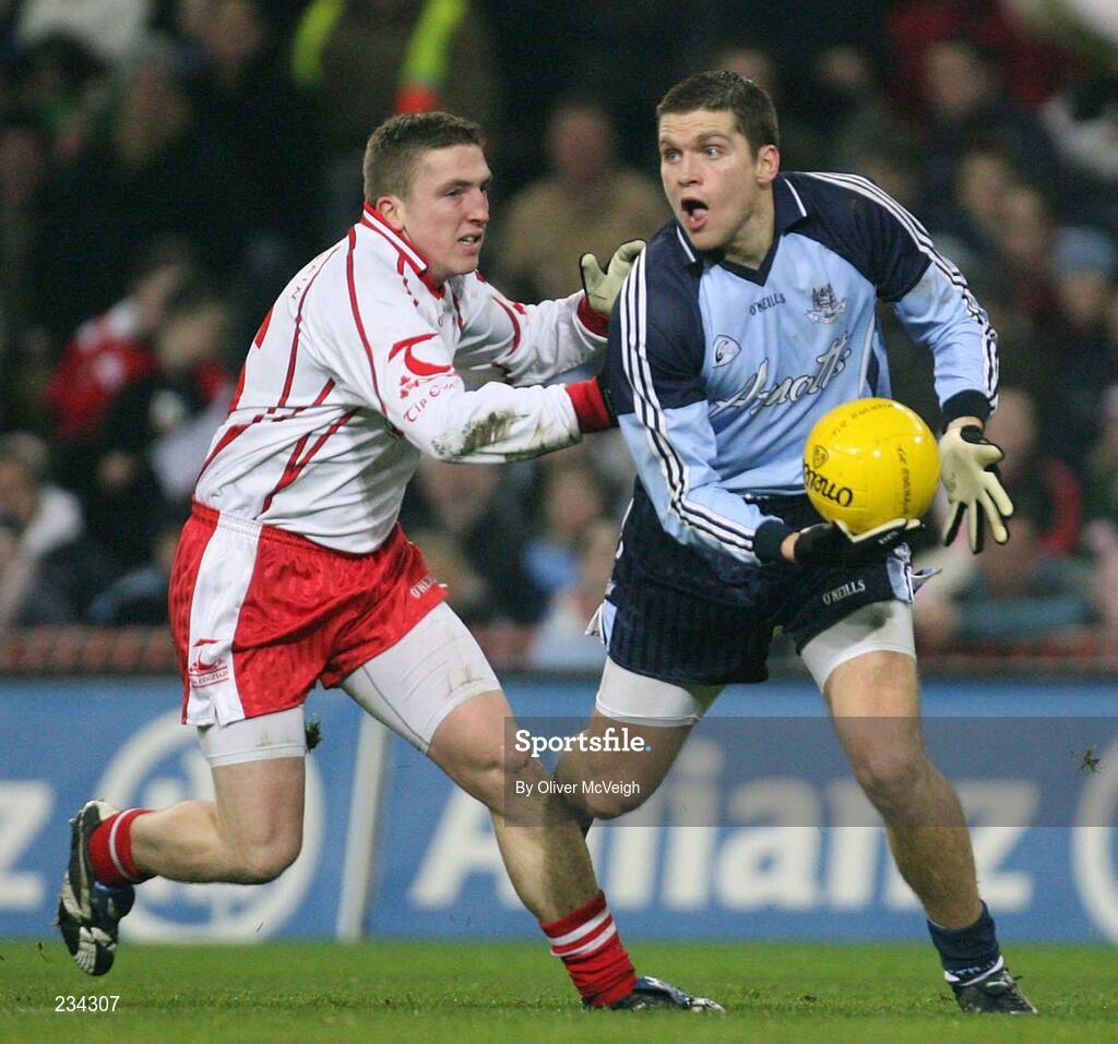 3 February 2007; Conal Keaney, Dublin, in action against Dermot Carlin, Tyrone. Allianz NFL Division 1A, Dublin v Tyrone, Croke Park, Dublin. Picture credit: Oliver McVeigh / SPORTSFILE