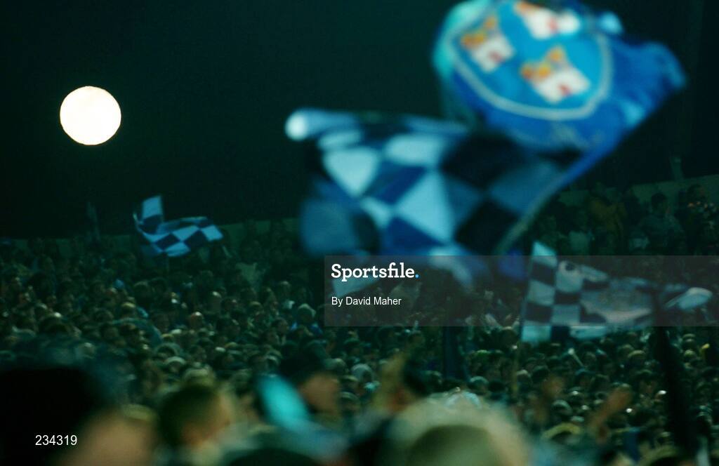 3 February 2007; A full moon shines down on Dublin supporters on Hill 16 during the game. Allianz NFL Division 1A, Dublin v Tyrone, Croke Park, Dublin. Picture credit: David Maher / SPORTSFILE
