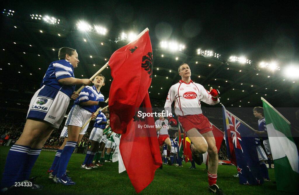 3 February 2007; Tyrone's Cormac McGinley takes to the field. Allianz NFL Division 1A, Dublin v Tyrone, Croke Park, Dublin. Picture credit: Oliver McVeigh / SPORTSFILE