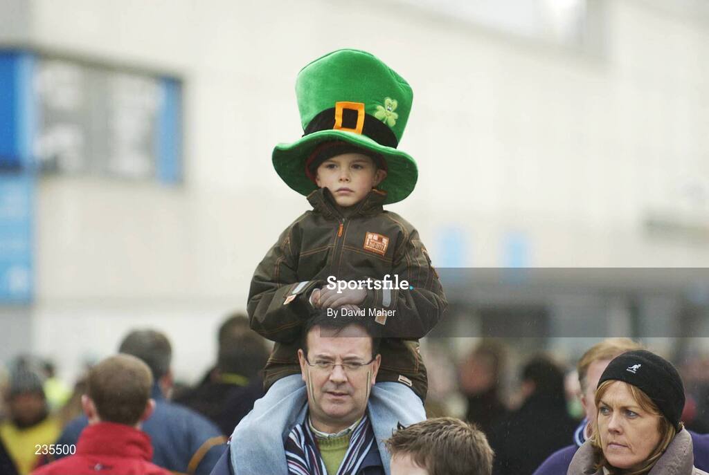 11 February 2007;  Peter Cunningham, from Douglas Co. Cork, is carried shoulder high outside Croke Park before the start of the game. RBS Six Nations Rugby Championship, Ireland v France, Croke Park, Dublin. Picture Credit: David Maher / SPORTSFILE