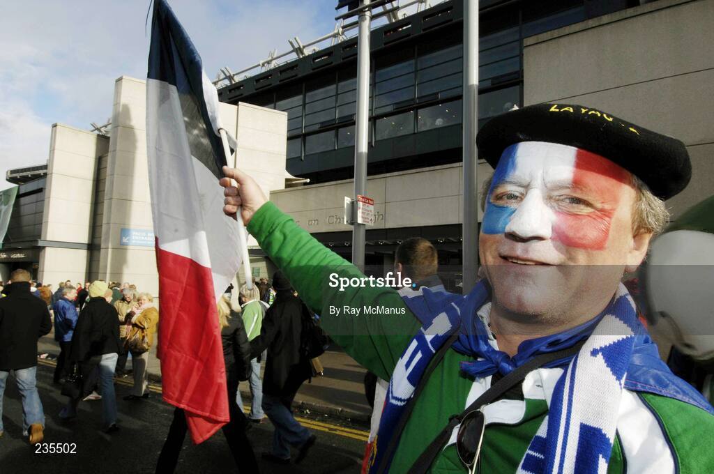 11 February 2007; Gerard Gay, from Haute-Savoie, France, outside Croke park before the game. RBS Six Nations Rugby Championship, Ireland v France, Croke Park, Dublin. Picture Credit: Ray McManus / SPORTSFILE