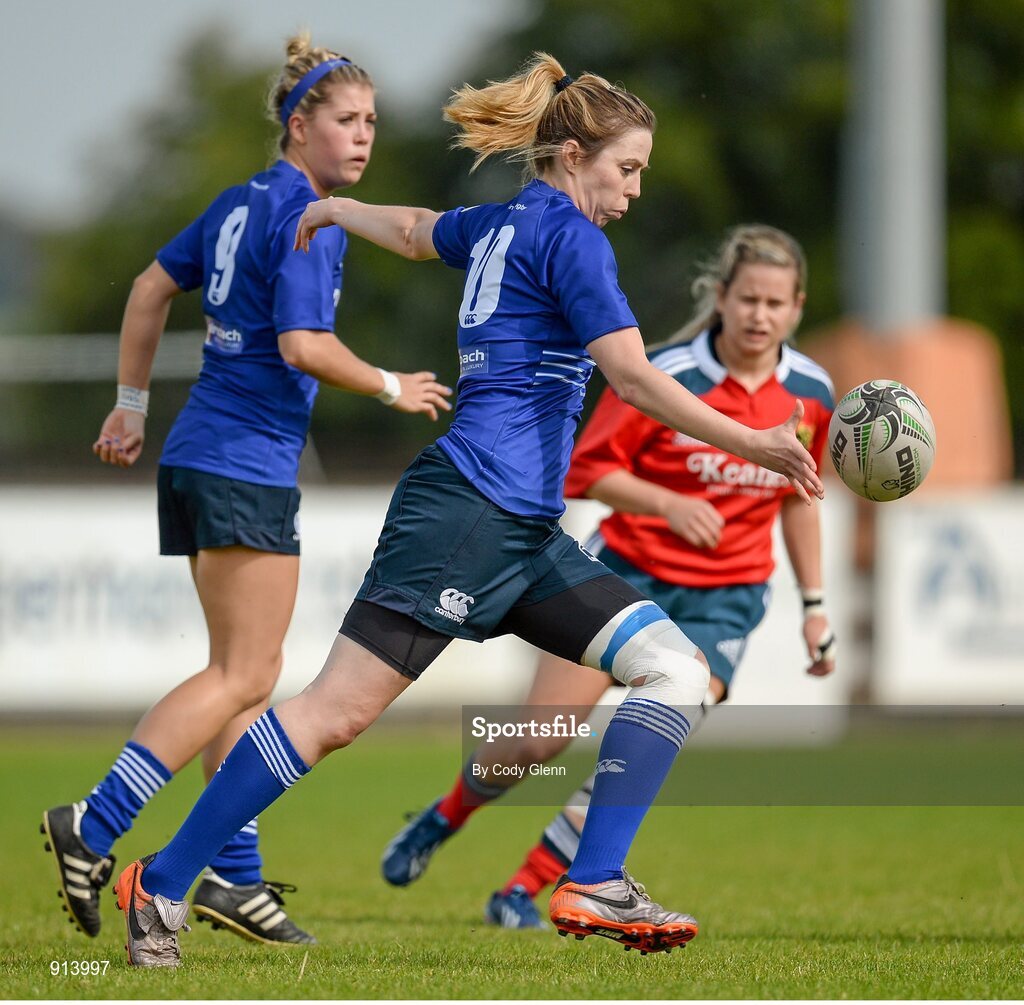 13 September 2014; Aine Donnelly, Leinster. Women’s Senior Interprovincial, Leinster v Munster, Ashbourne RFC, Ashbourne, Co. Meath. Picture credit; Cody Glenn / SPORTSFILE