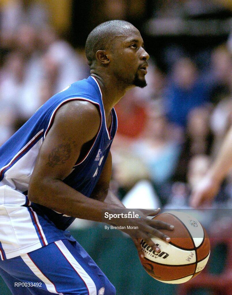 28 January 2007; LaShon Sheffield, UCC Demons. Men's Superleague National Cup Final, Abrakebabra Tigers, Tralee, Co. Kerry v UCC Demons, Cork, National Basketball Arena, Tallaght, Dublin. Picture credit: Brendan Moran / SPORTSFILE
