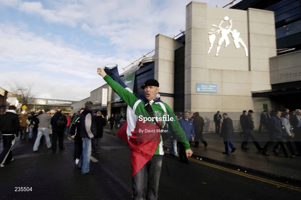 11 February 2007; Damien Bertrand, from Haute-Savoie, France, outside Croke Park before the game. RBS Six Nations Rugby Championship, Ireland v France, Croke Park, Dublin. Picture Credit: Ray Manus / SPORTSFILE