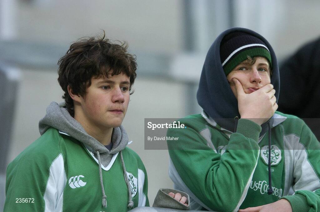 11 February 2007; A dejected Ireland supporters at the end of the game. RBS Six Nations Rugby Championship, Ireland v France, Croke Park, Dublin. Picture Credit: David Maher / SPORTSFILE