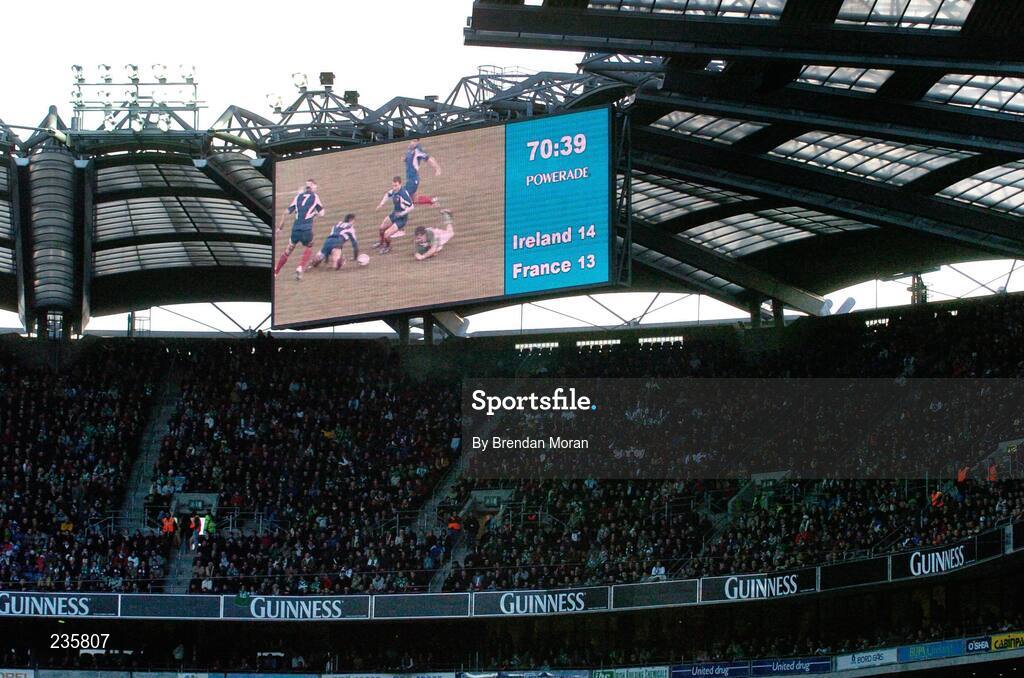 11 February 2007; A general view of the scoreboard at the Davin Stand / Hogan Stand corner. RBS Six Nations Rugby Championship, Ireland v France, Croke Park, Dublin. Picture Credit: Brendan Moran / SPORTSFILE