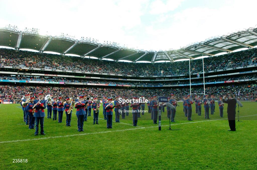 11 February 2007; The Artane Band entertain the crowd at half-time. RBS Six Nations Rugby Championship, Ireland v France, Croke Park, Dublin. Picture Credit: Brendan Moran / SPORTSFILE