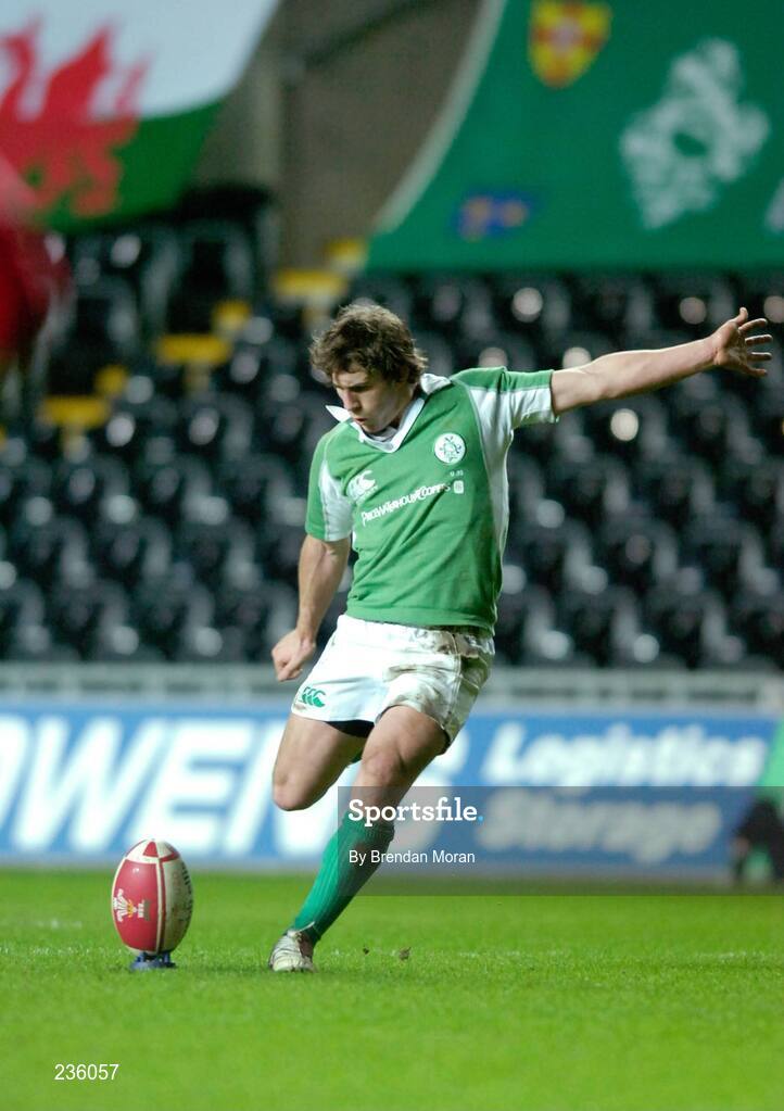 2 February 2007; Ian Keatley, Ireland. U20 Six Nations Rugby Championship, Wales v Ireland, Liberty Stadium, Swansea, Wales. Picture credit: Brendan Moran / SPORTSFILE