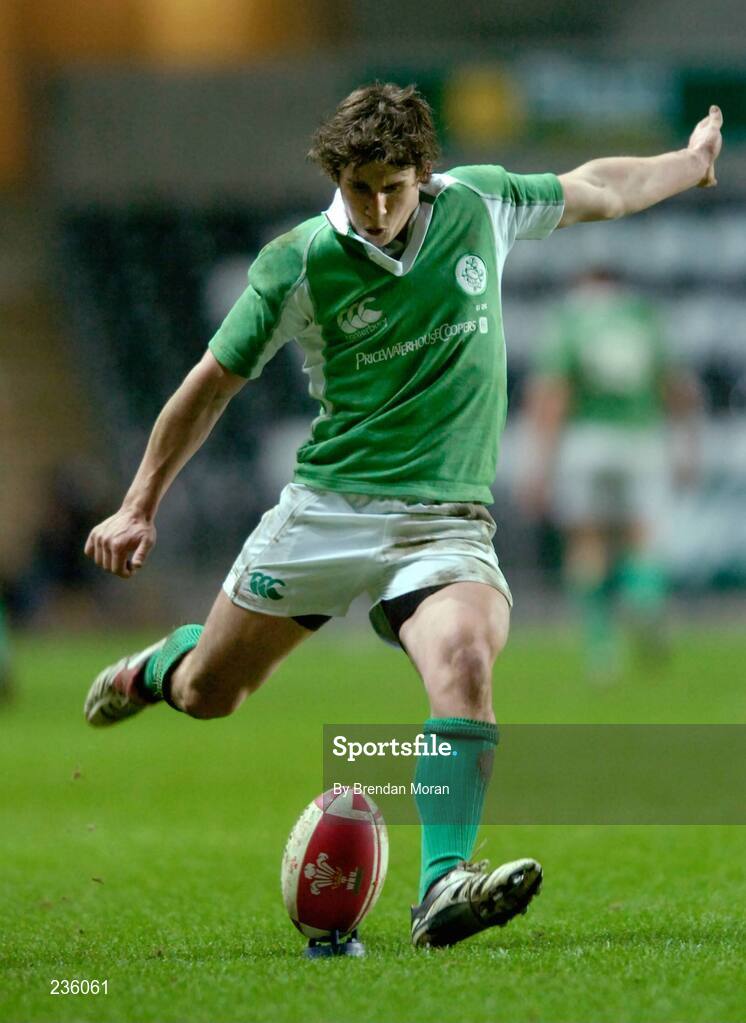 2 February 2007; Ian Keatley, Ireland. U20 Six Nations Rugby Championship, Wales v Ireland, Liberty Stadium, Swansea, Wales. Picture credit: Brendan Moran / SPORTSFILE