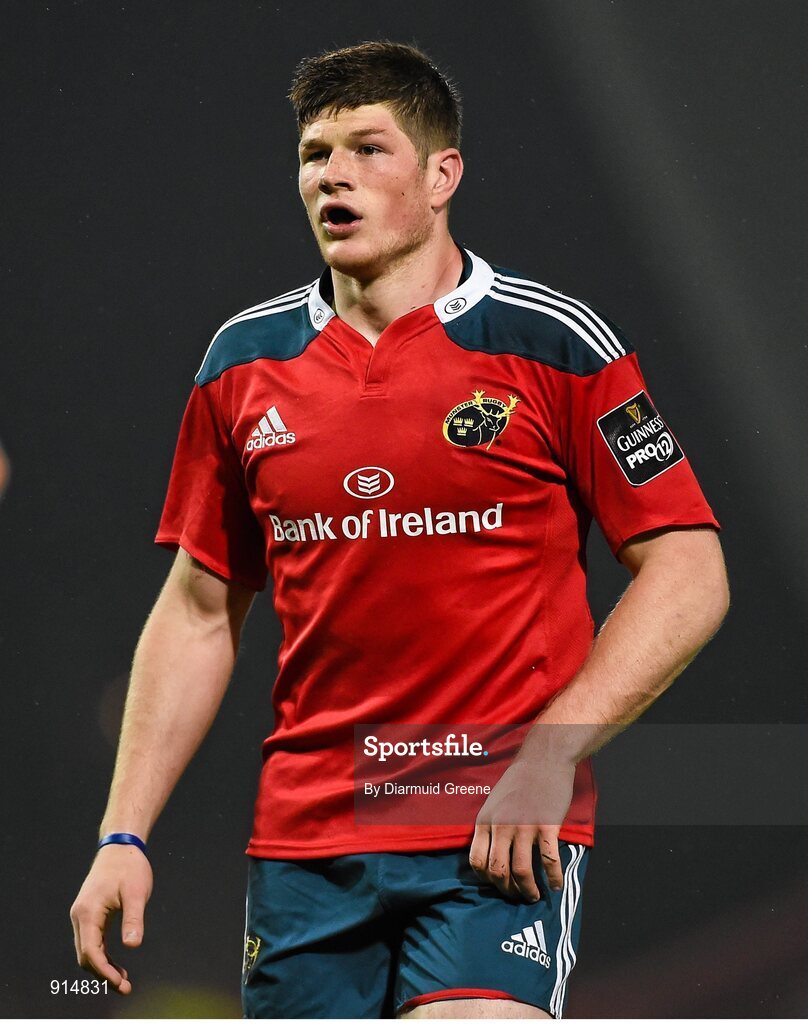 19 September 2014; Jack O'Donoghue, Munster. Guinness PRO12, Round 3, Munster v Zebre. Thomond Park, Limerick. Picture credit: Diarmuid Greene / SPORTSFILE