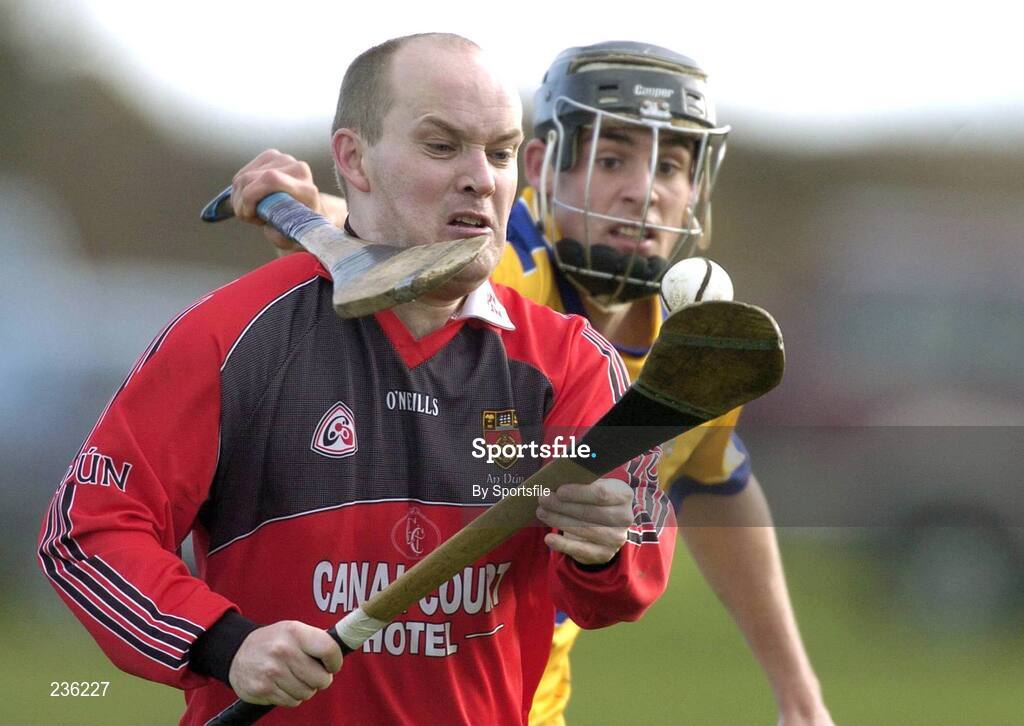 18 February 2007; Martin Coulter, Down, in action against Brendan Buglar, Clare. Allianz National Hurling League Division 1A, Round 1, Down v Clare, Portaferry, Down. Photo by Sportsfile *** Local Caption ***