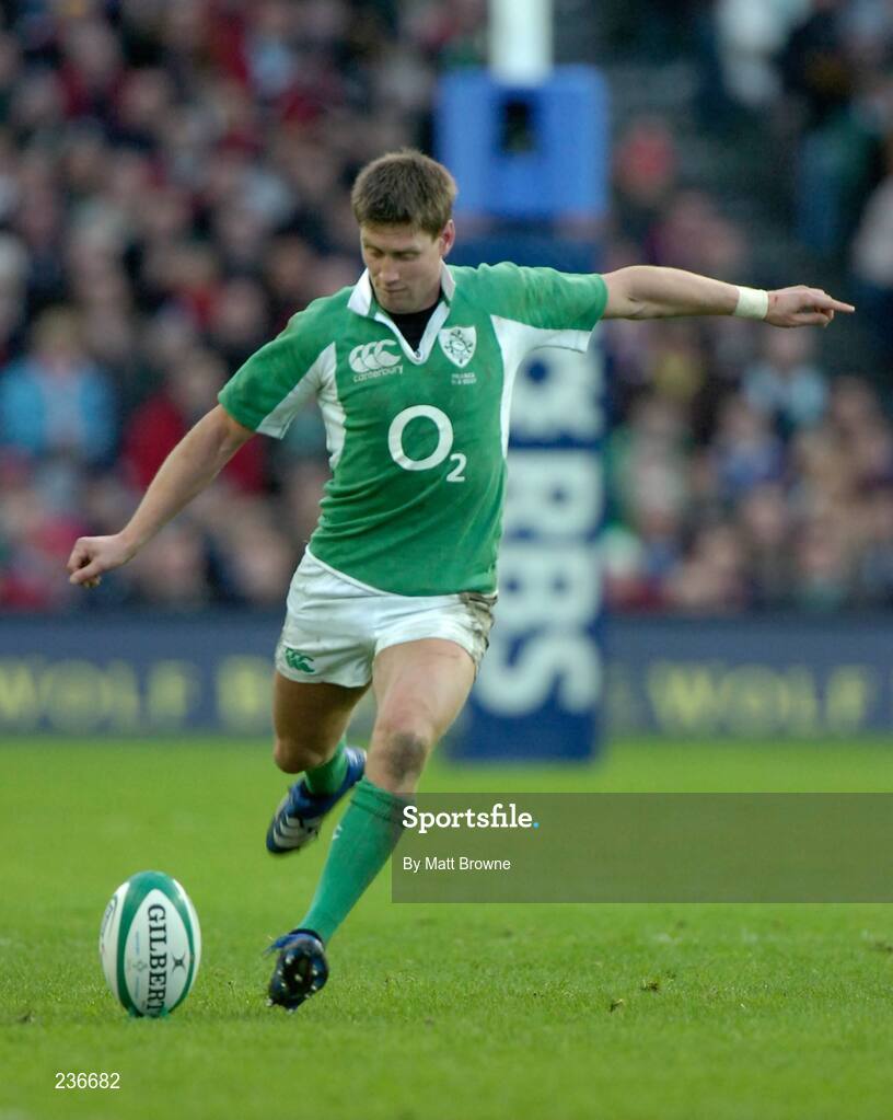 11 February 2007; Ronan O'Gara, Ireland. RBS Six Nations Rugby Championship, Ireland v France, Croke Park, Dublin. Picture Credit: Matt Browne / SPORTSFILE