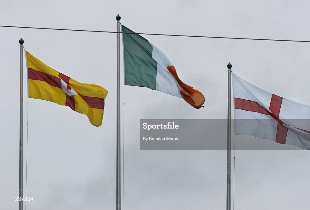 24 February 2007; The Ulster, left, Irish Tricolour and the St Georges Cross flags fly over Croke Park before the game. RBS Six Nations Rugby Championship, Ireland v England, Croke Park, Dublin. Picture Credit: Brendan Moran / SPORTSFILE