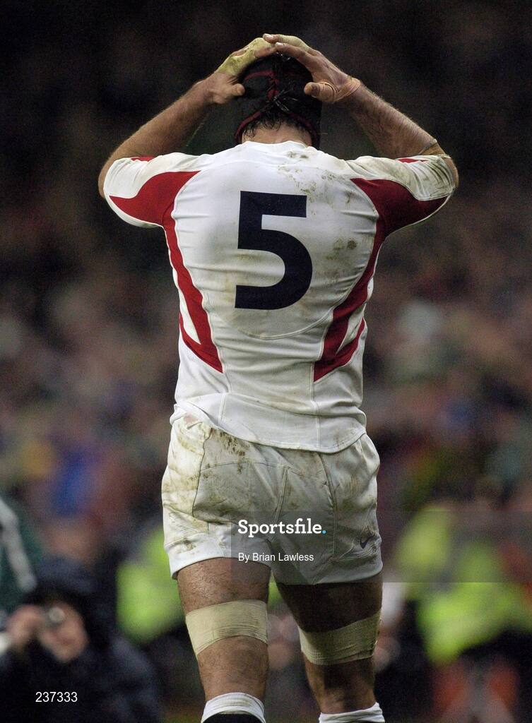 24 February 2007; England's Danny Grewcock leaves the field having been sent to the sin bin. RBS Six Nations Rugby Championship, Ireland v England, Croke Park, Dublin. Picture Credit: Brian Lawless / SPORTSFILE