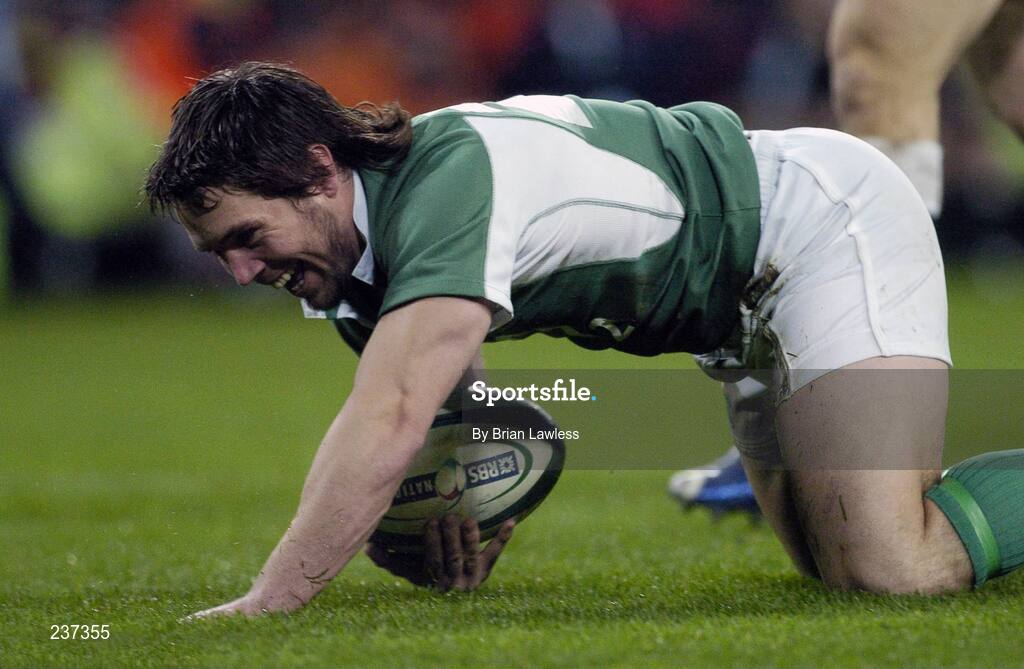 24 February 2007; Isaac Boss, Ireland, after scoring his side's fourth try. RBS Six Nations Rugby Championship, Ireland v England, Croke Park, Dublin. Picture Credit: Brian Lawless / SPORTSFILE