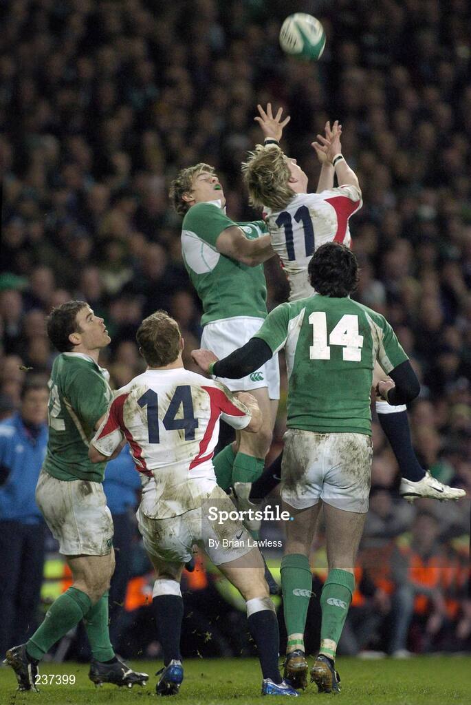 24 February 2007; Andrew Trimble, Ireland, in action against David Strettle, England. RBS Six Nations Rugby Championship, Ireland v England, Croke Park, Dublin. Picture Credit: Brian Lawless / SPORTSFILE