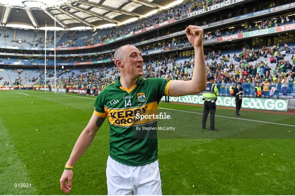 21 September 2014; Kerry's Kieran Donaghy celebrates following his side's victory. GAA Football All Ireland Senior Championship Final, Kerry v Donegal. Croke Park, Dublin. Picture credit: Stephen McCarthy / SPORTSFILE