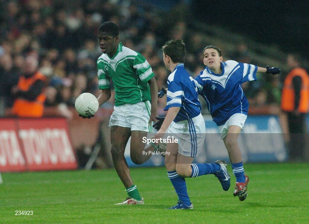 3 February 2007; Action from the Cumann na mBunscoil international game which was played at half time of the Allianz NFL Division 1A, Dublin v Tyrone, Croke Park, Dublin. Picture credit: Pat Murphy / SPORTSFILE