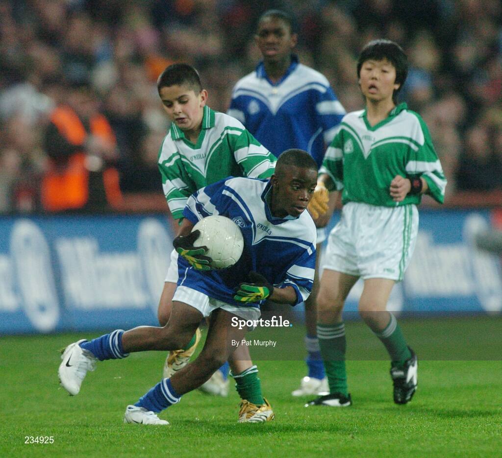 3 February 2007; Action from the Cumann na mBunscoil international game which was played at half time of the Allianz NFL Division 1A, Dublin v Tyrone, Croke Park, Dublin. Picture credit: Pat Murphy / SPORTSFILE