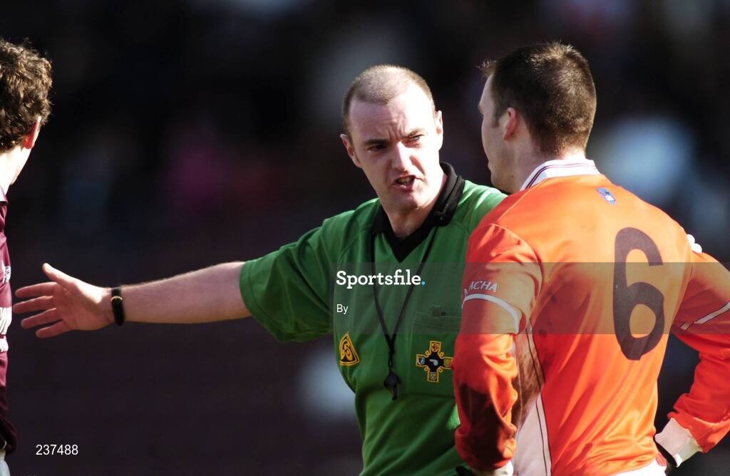 25 February 2007; Referee Francis Flynn. Allianz National Football League, Division 1B, Round 3, Galway v Armagh, Pearse Stadium, Galway. Picture Credit: Ray Ryan / SPORTSFILE