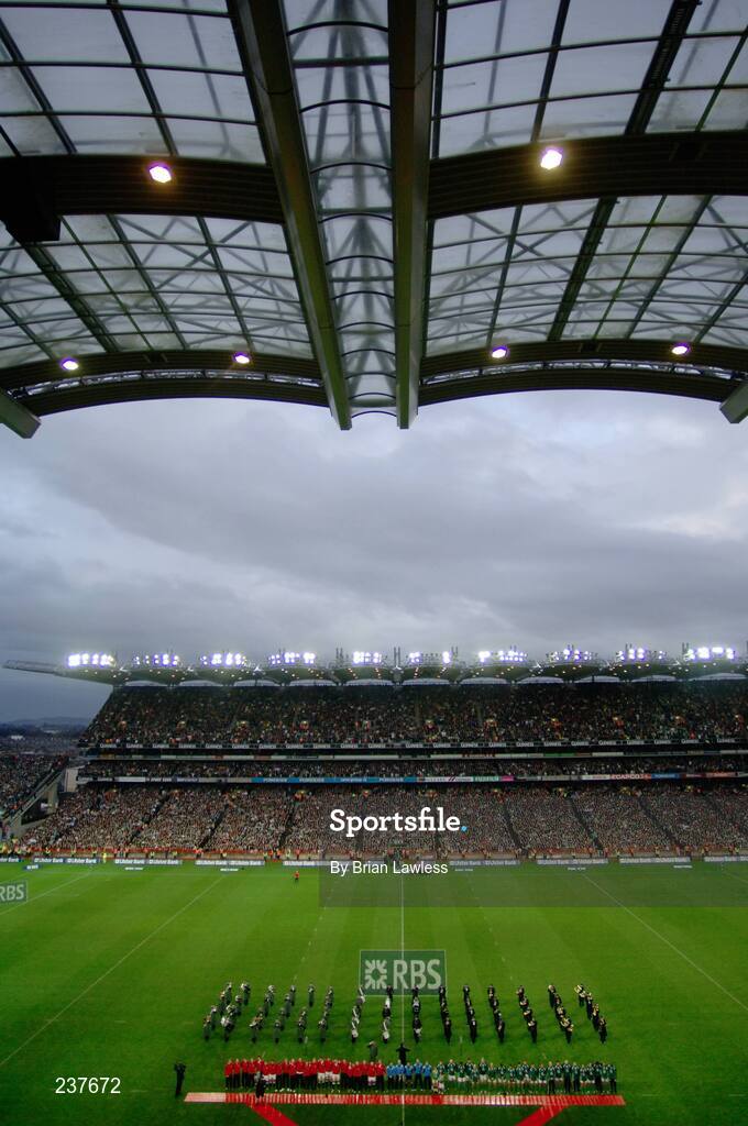 24 February 2007; A general view of Croke Park during the National Anthems. RBS Six Nations Rugby Championship, Ireland v England, Croke Park, Dublin. Picture Credit: Brian Lawless / SPORTSFILE