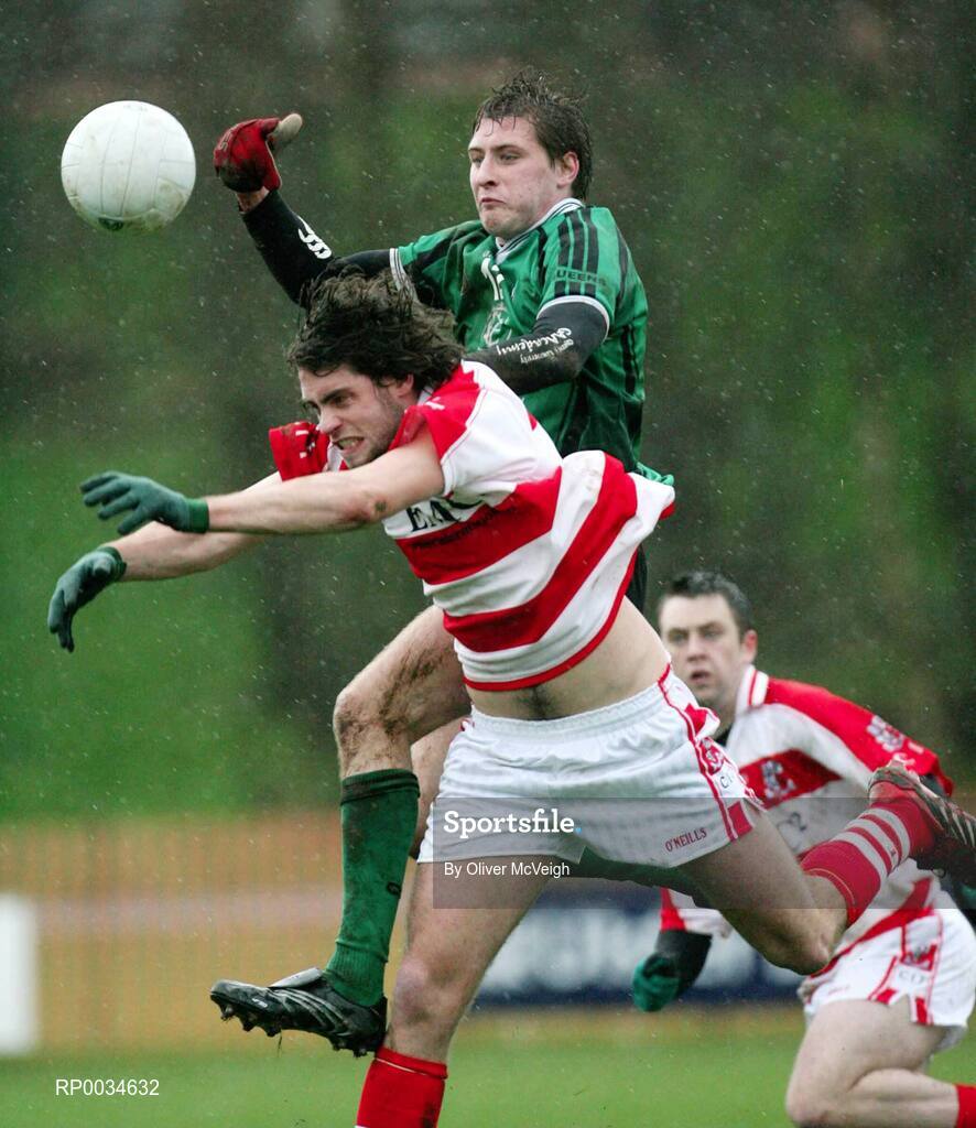 2 March 2007; Kevin McGourty, QUB, in action against Ray O'Connor, Cork IT. Ulster Bank Sigerson Cup Semi-Final, Queen's University Belfast v Cork Institute of Technology, Queen's University, Belfast, Co. Antrim. Picture credit: Oliver McVeigh / SPORTSFILE