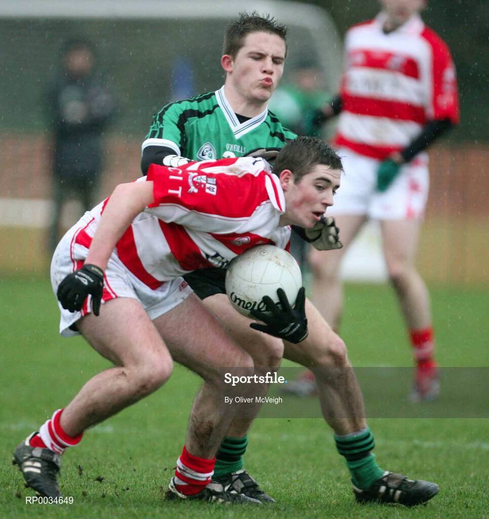 2 March 2007; Colm Cronin, Cork IT, in action against Justin Crozier, QUB. Ulster Bank Sigerson Cup Semi-Final, Queen's University Belfast v Cork Institute of Technology, Queen's University, Belfast, Co. Antrim. Picture credit: Oliver McVeigh / SPORTSFILE