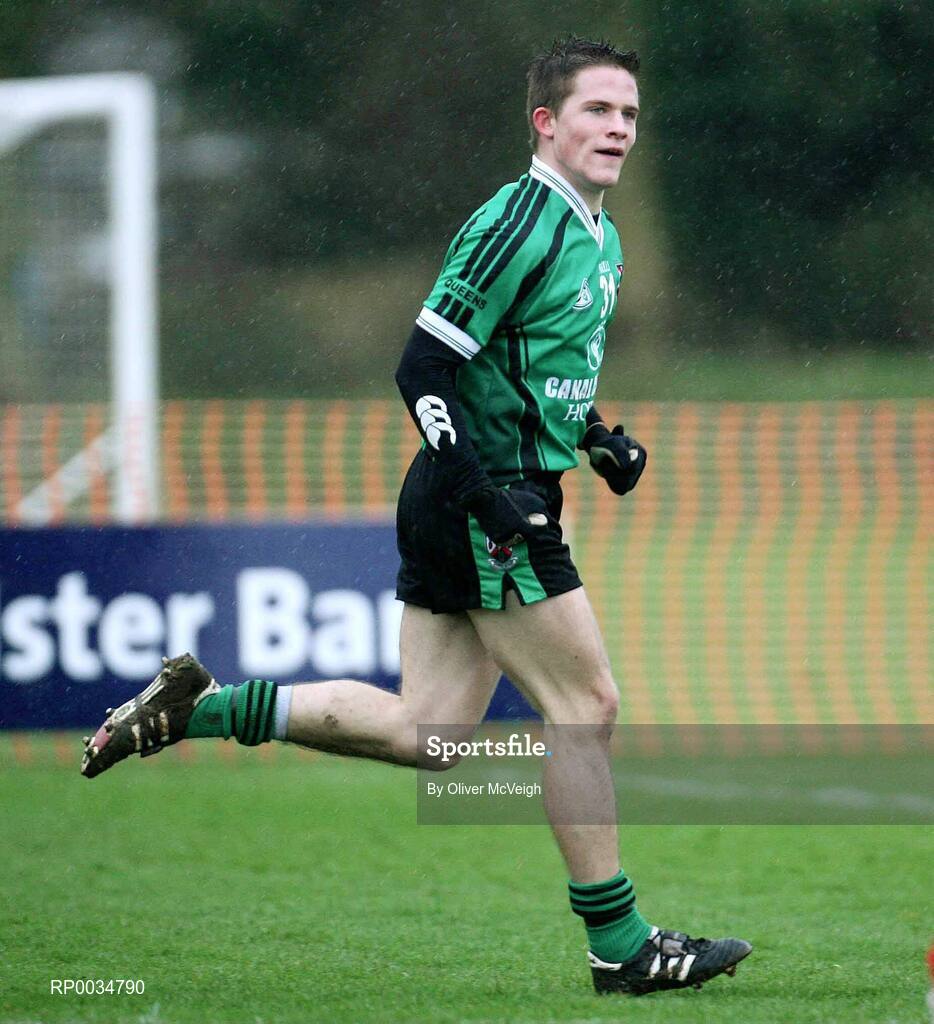 2 March 2007; A happy Justin Crozier, QUB, after scoring his side's goal. Ulster Bank Sigerson Cup Semi-Final, Queen's University Belfast v Cork Institute of Technology, Queen's University, Belfast, Co. Antrim. Picture credit: Oliver McVeigh / SPORTSFILE