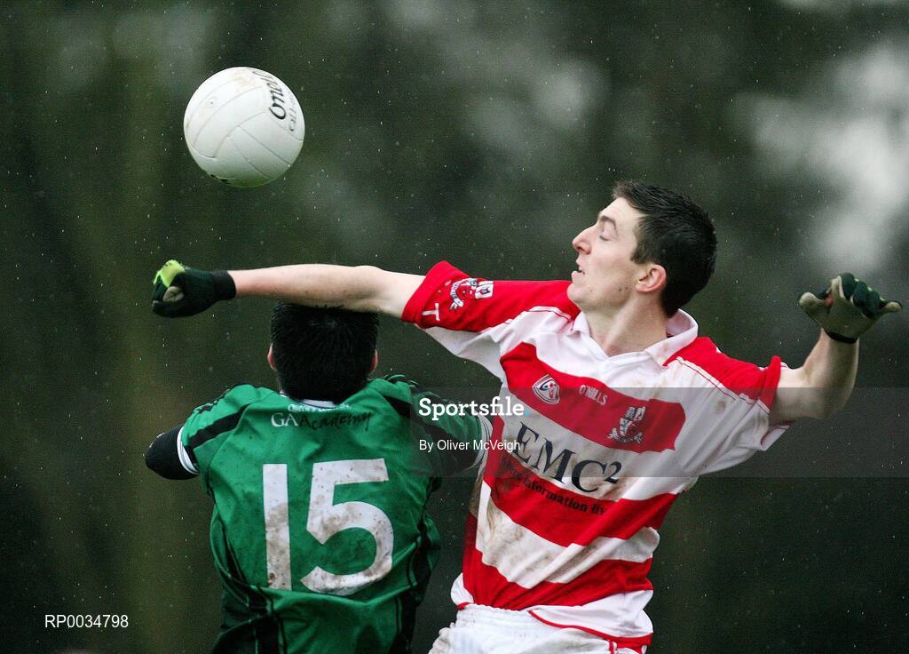2 March 2007; Ray Carey, Cork IT, in action against Ciaran O'Reilly, QUB. Ulster Bank Sigerson Cup Semi-Final, Queen's University Belfast v Cork Institute of Technology, Queen's University, Belfast, Co. Antrim. Picture credit: Oliver McVeigh / SPORTSFILE