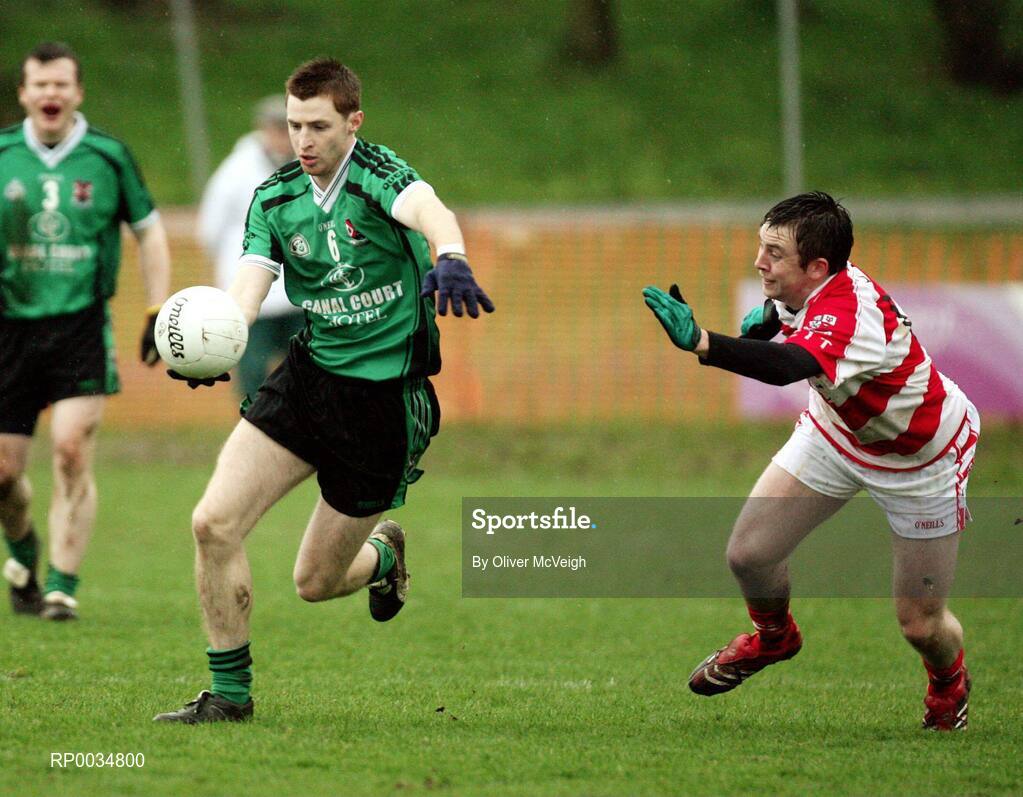 2 March 2007; Gerard O'Kane, QUB, in action against Roy Leahy, Cork IT. Ulster Bank Sigerson Cup Semi-Final, Queen's University Belfast v Cork Institute of Technology, Queen's University, Belfast, Co. Antrim. Picture credit: Oliver McVeigh / SPORTSFILE