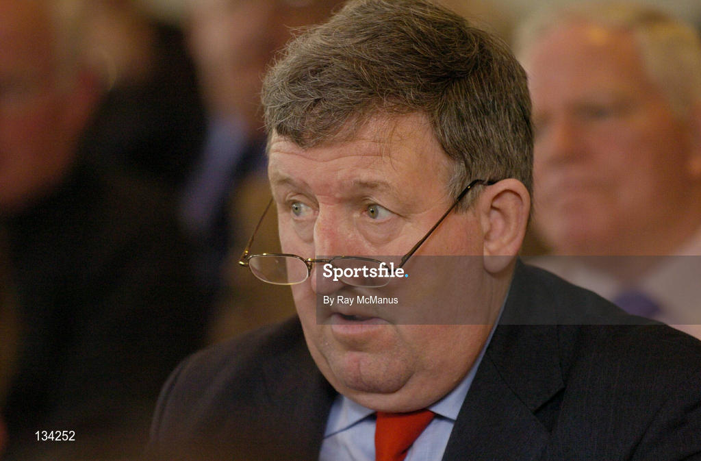 13 March 2004; Ollie Byrne, Shelbourne FC, during the Eircom League AGM at the Clarion Hotel in the International Financial Services Centre, Dublin. Photo by Ray McManus/Sportsfile
