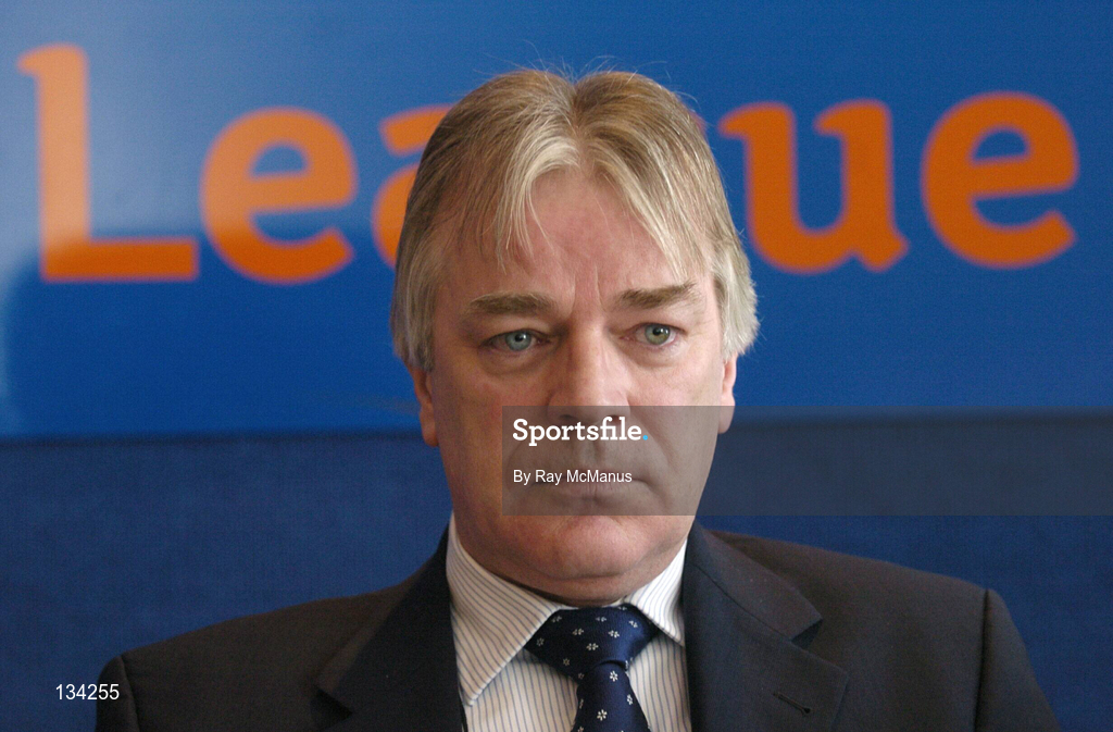 13 March 2004; Declan O'Looney, acting Chairman of the eircom League of Ireland, during the Eircom League AGM at the Clarion Hotel in the International Financial Services Centre, Dublin. Photo by Ray McManus/Sportsfile