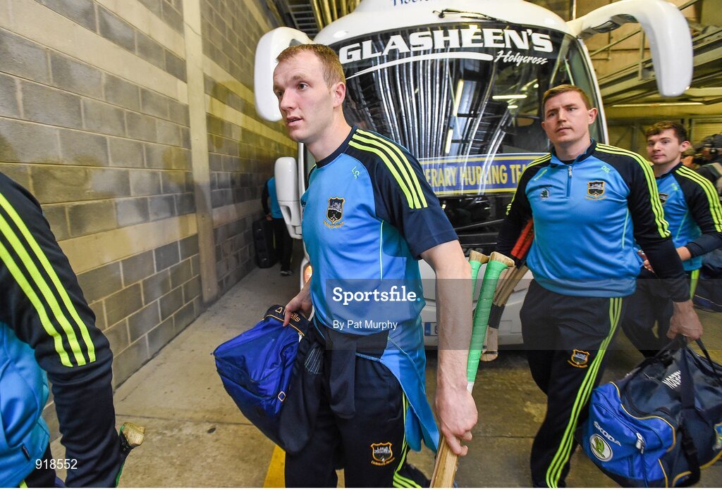 27 September 2014; Tipperary's Lar Corbett arrives ahead of the game. GAA Hurling All Ireland Senior Championship Final Replay, Kilkenny v Tipperary. Croke Park, Dublin. Picture credit: Pat Murphy / SPORTSFILE