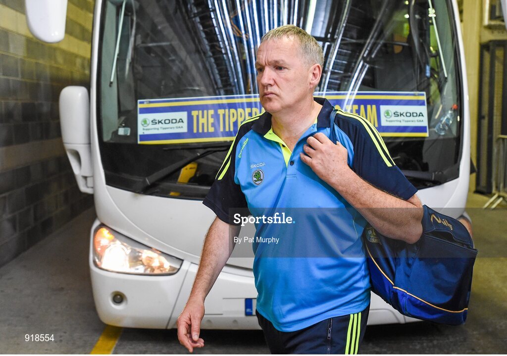 27 September 2014; Tipperary manager Eamon O'Shea arrives ahead of the game. GAA Hurling All Ireland Senior Championship Final Replay, Kilkenny v Tipperary. Croke Park, Dublin. Picture credit: Pat Murphy / SPORTSFILE