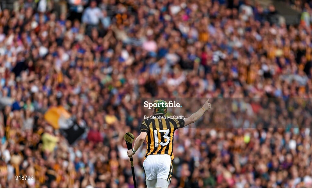 27 September 2014; Richie Power, Kilkenny, celebrates after scoring his side's first goal of the game. GAA Hurling All Ireland Senior Championship Final Replay, Kilkenny v Tipperary. Croke Park, Dublin. Picture credit: Stephen McCarthy / SPORTSFILE