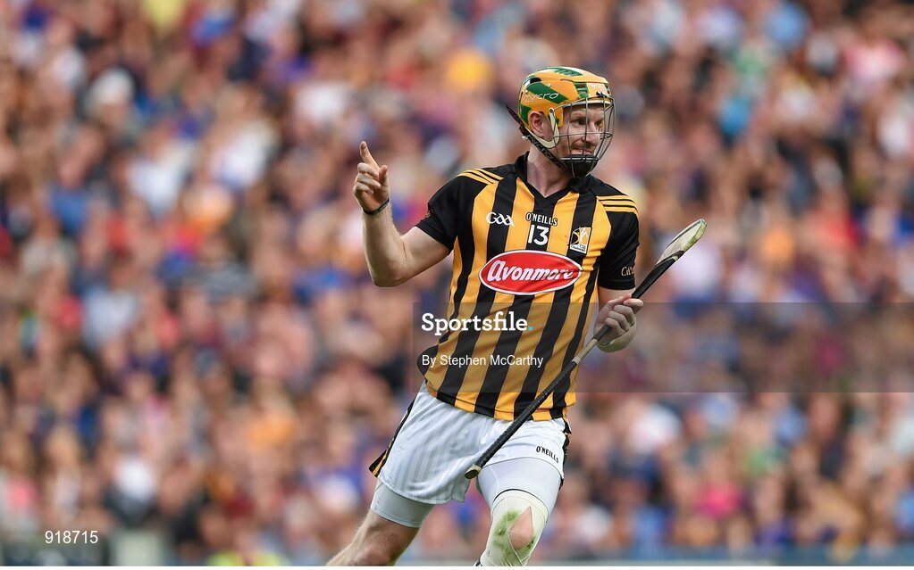27 September 2014; Richie Power, Kilkenny, celebrates after scoring his side's first goal of the game. GAA Hurling All Ireland Senior Championship Final Replay, Kilkenny v Tipperary. Croke Park, Dublin. Picture credit: Stephen McCarthy / SPORTSFILE