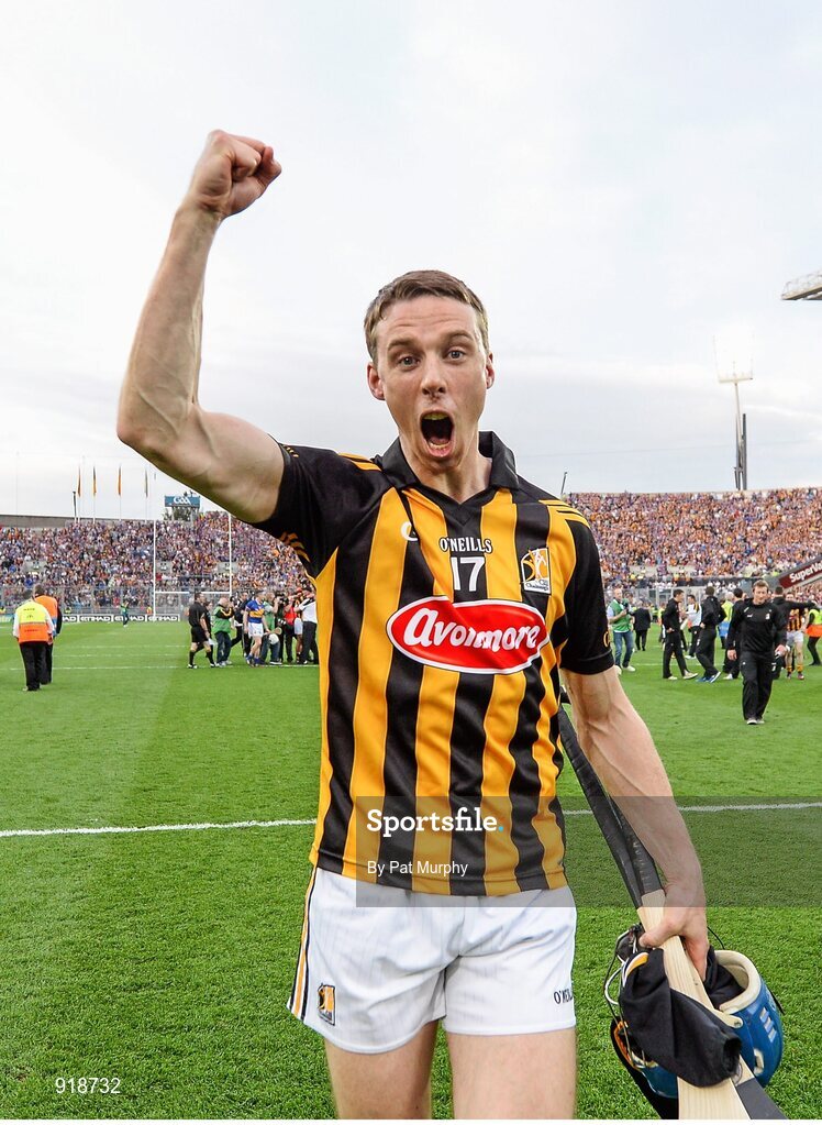 27 September 2014; Kilkenny's Brian Hogan celebrates after the game. GAA Hurling All Ireland Senior Championship Final Replay, Kilkenny v Tipperary. Croke Park, Dublin. Picture credit: Pat Murphy / SPORTSFILE