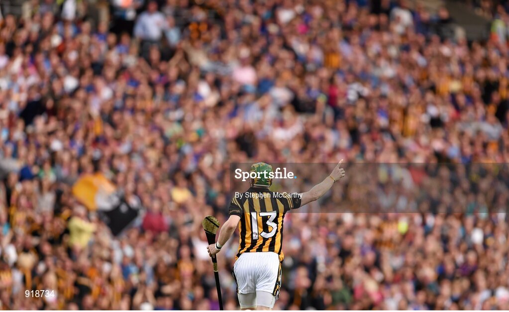 27 September 2014; Richie Power, Kilkenny, celebrates after scoring his side's first goal of the game. GAA Hurling All Ireland Senior Championship Final Replay, Kilkenny v Tipperary. Croke Park, Dublin. Picture credit: Stephen McCarthy / SPORTSFILE