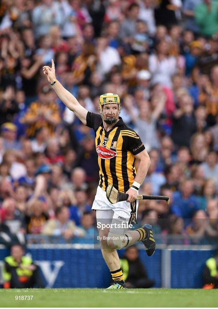 27 September 2014; Richie Power, Kilkenny, celebrates scoring his side's first goal of the game. GAA Hurling All Ireland Senior Championship Final Replay, Kilkenny v Tipperary. Croke Park, Dublin. Picture credit: Brendan Moran / SPORTSFILE