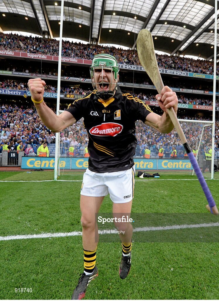 27 September 2014; Kilkenny's Eoin Murphy celebrates after the game. GAA Hurling All Ireland Senior Championship Final Replay, Kilkenny v Tipperary. Croke Park, Dublin. Picture credit: Pat Murphy / SPORTSFILE